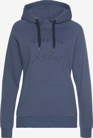 LASCANA Sweatshirt in Blauw: voorkant