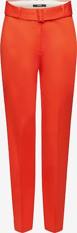 Coupe slim Pantalon à plis ESPRIT en orange : devant