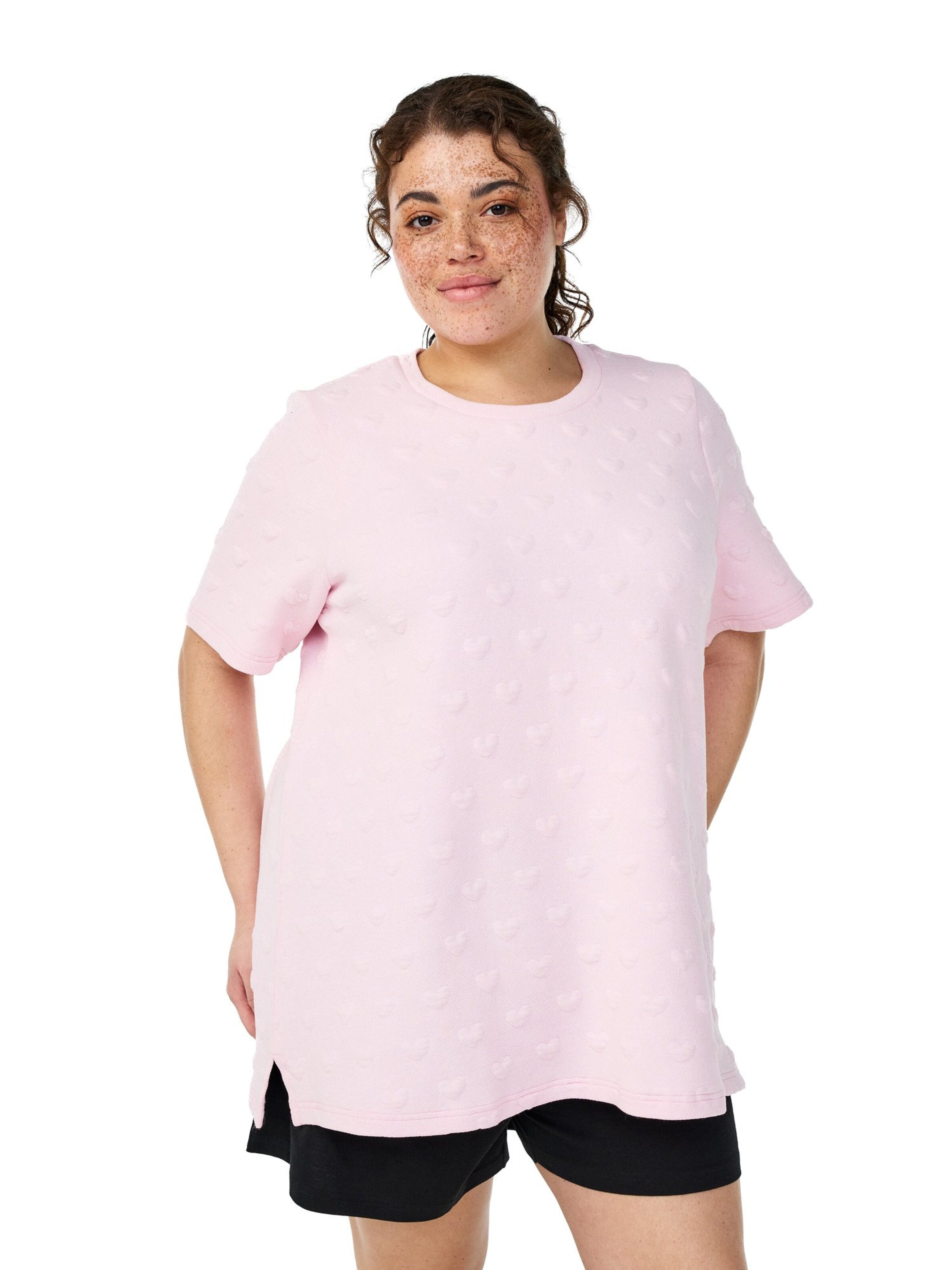 Zizzi Shirt 'MThyra' in Roze: voorkant