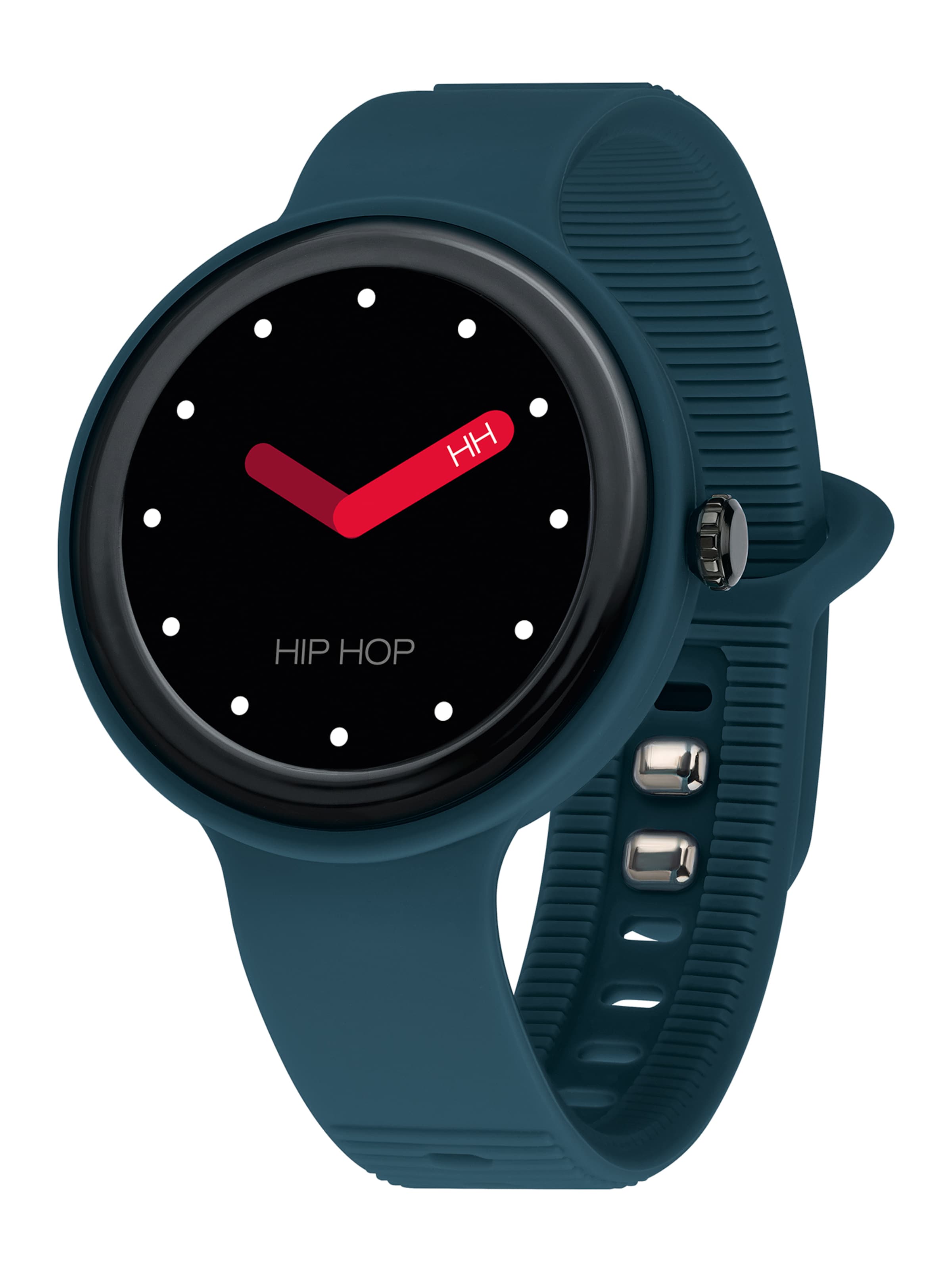 Hip Hop Digitaluhr in cyanblau / schwarz, Produktansicht