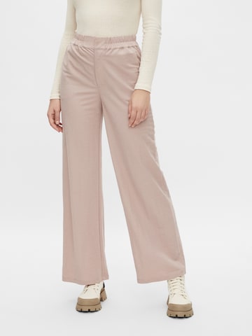 Wide leg Pantaloni con pieghe 'OBJESTA' di OBJECT in marrone: frontale