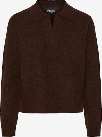 PIECES Sweater 'Flavia' in Brown: front
