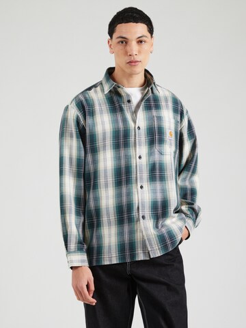 Comfort fit Camicia 'Blanton' di Carhartt WIP in blu: frontale