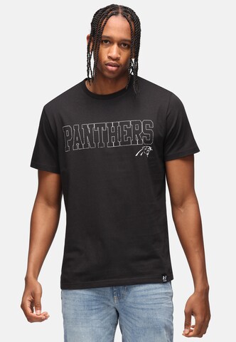 Recovered Shirt 'NFL Panthers Logo Core' in Black: front