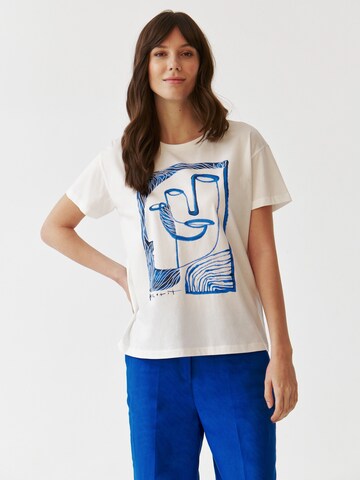 T-shirt 'CARLA' TATUUM en blanc : devant