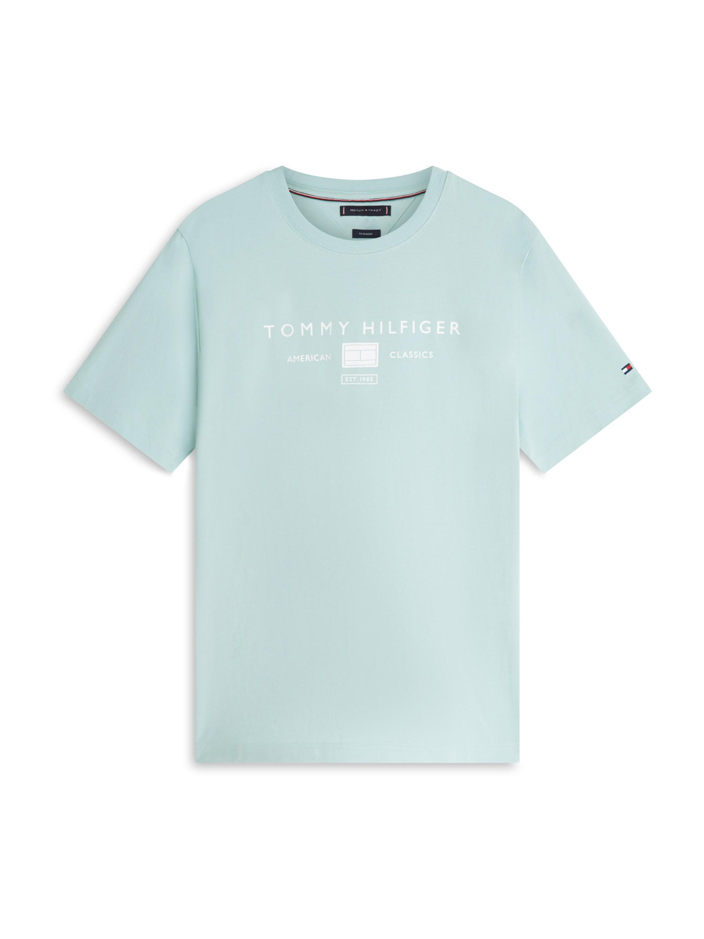 TOMMY HILFIGER Tričko 'BRAND LOVE' - mátová / bílá, Produkt