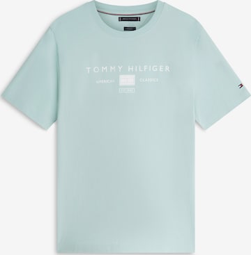 TOMMY HILFIGER Majica 'BRAND LOVE' | zelena barva: sprednja stran