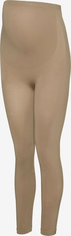 Skinny Leggings 'MLTIA JEANNE' di MAMALICIOUS in beige: frontale