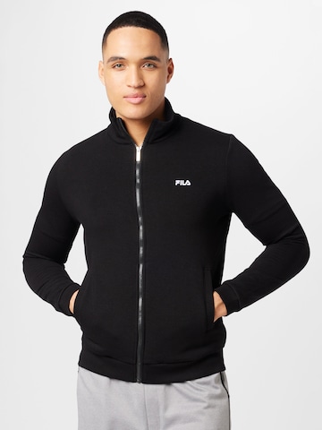 FILASweater majica 'BRUSTEM' - crna boja: prednji dio
