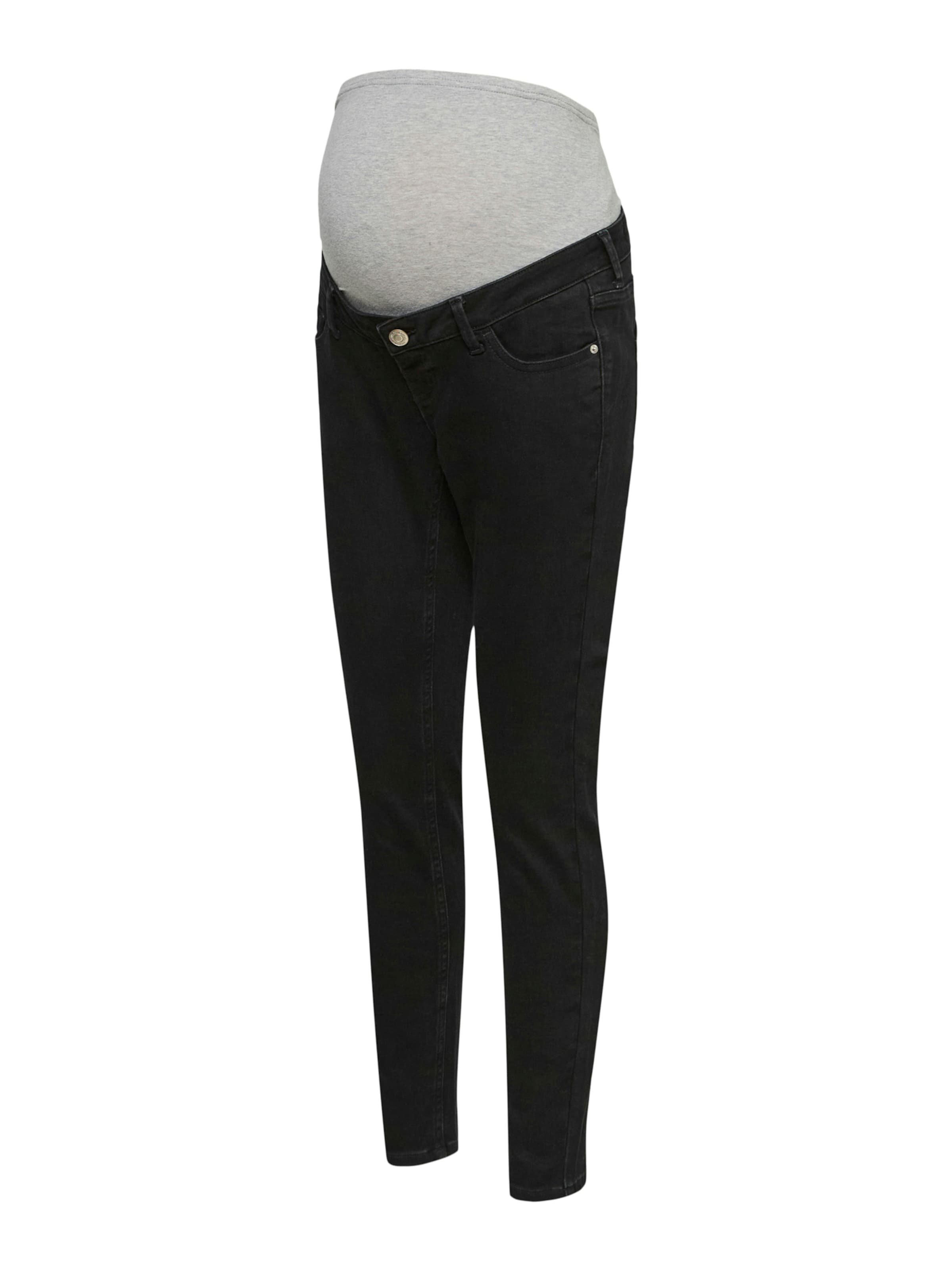 Vero Moda Maternity Skinny Jeans 'VMMPOLLY' in Zwart: voorkant