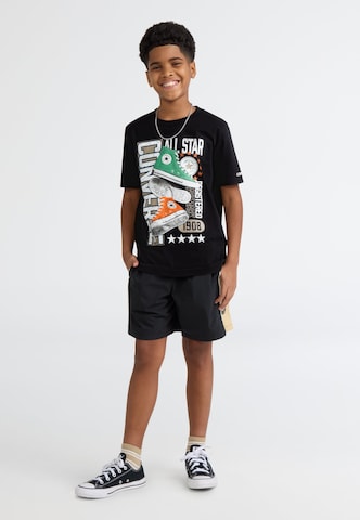 CONVERSE - Camiseta 'DOUBLE KICKS' en negro