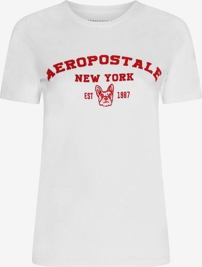 AÈROPOSTALE T-shirt 'Bulldog' en lie de vin / blanc, Vue avec produit