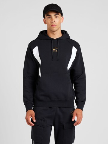 Nike Sportswear Μπλούζα φούτερ σε μαύρο: μπροστά