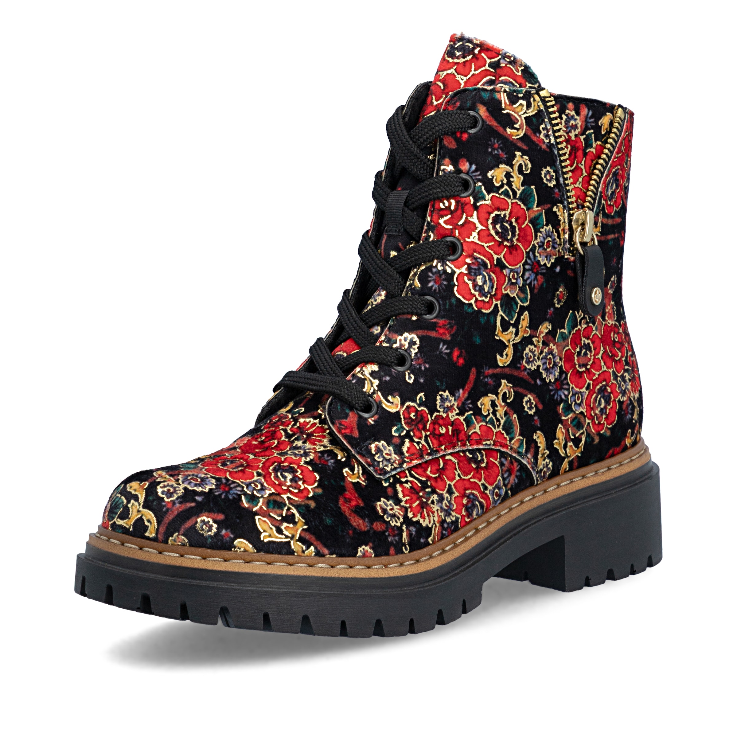 Bottines à lacets Rieker en noir : devant
