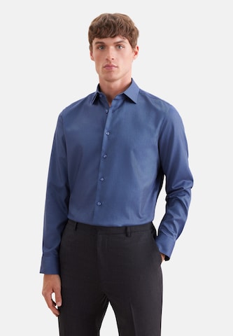 Coupe slim Chemise business SEIDENSTICKER en bleu : devant