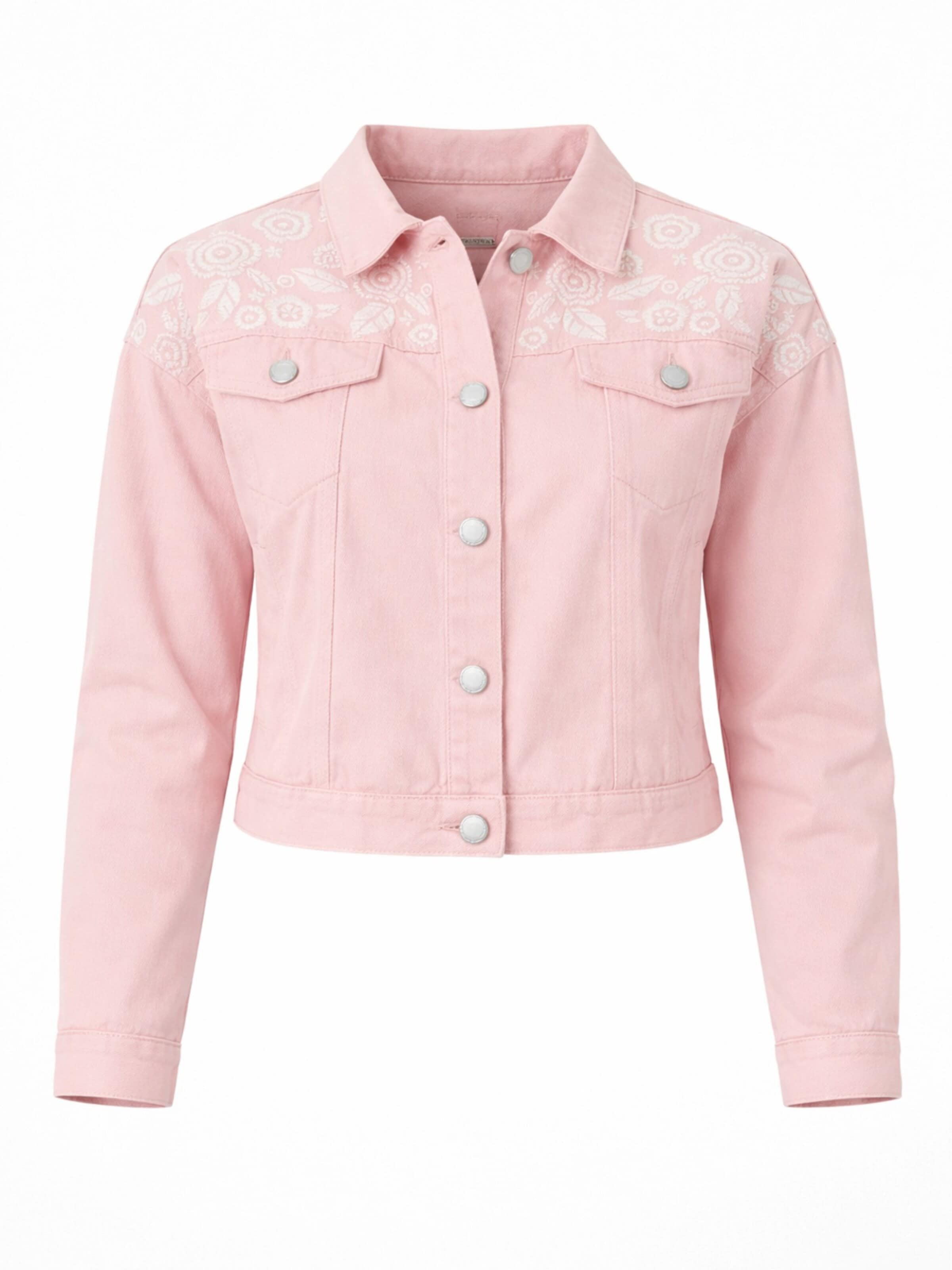 LEAFLETIC - Chaqueta de invierno 'Leafletic Women’s Denim Jacket' en rosa: frente