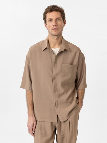 Antioch Comfort fit Button Up Shirt 'Ricardo' in Brown: front