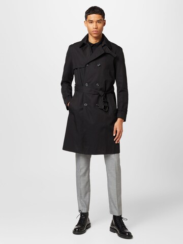 HUGO Red Between-seasons coat 'Maluks' in Black: front