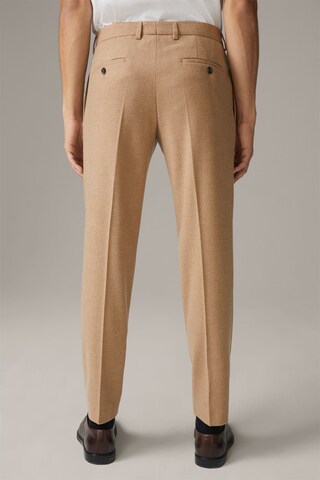 Coupe slim Pantalon à plis ' Kynd ' STRELLSON en beige