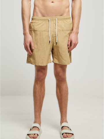 Shorts de bain Urban Classics en beige : devant