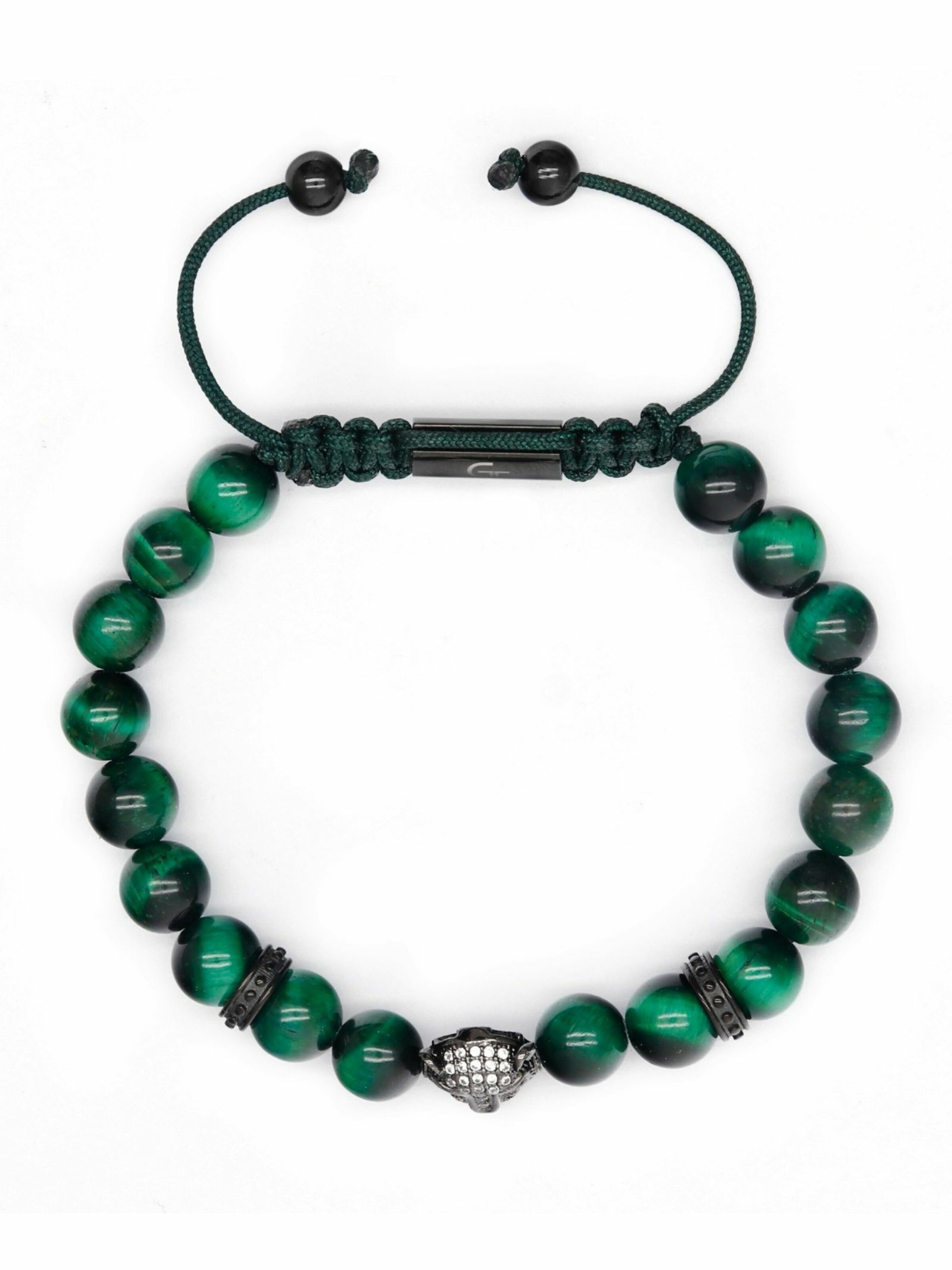 GT Collection Armband 'Leopard Head' in Groen