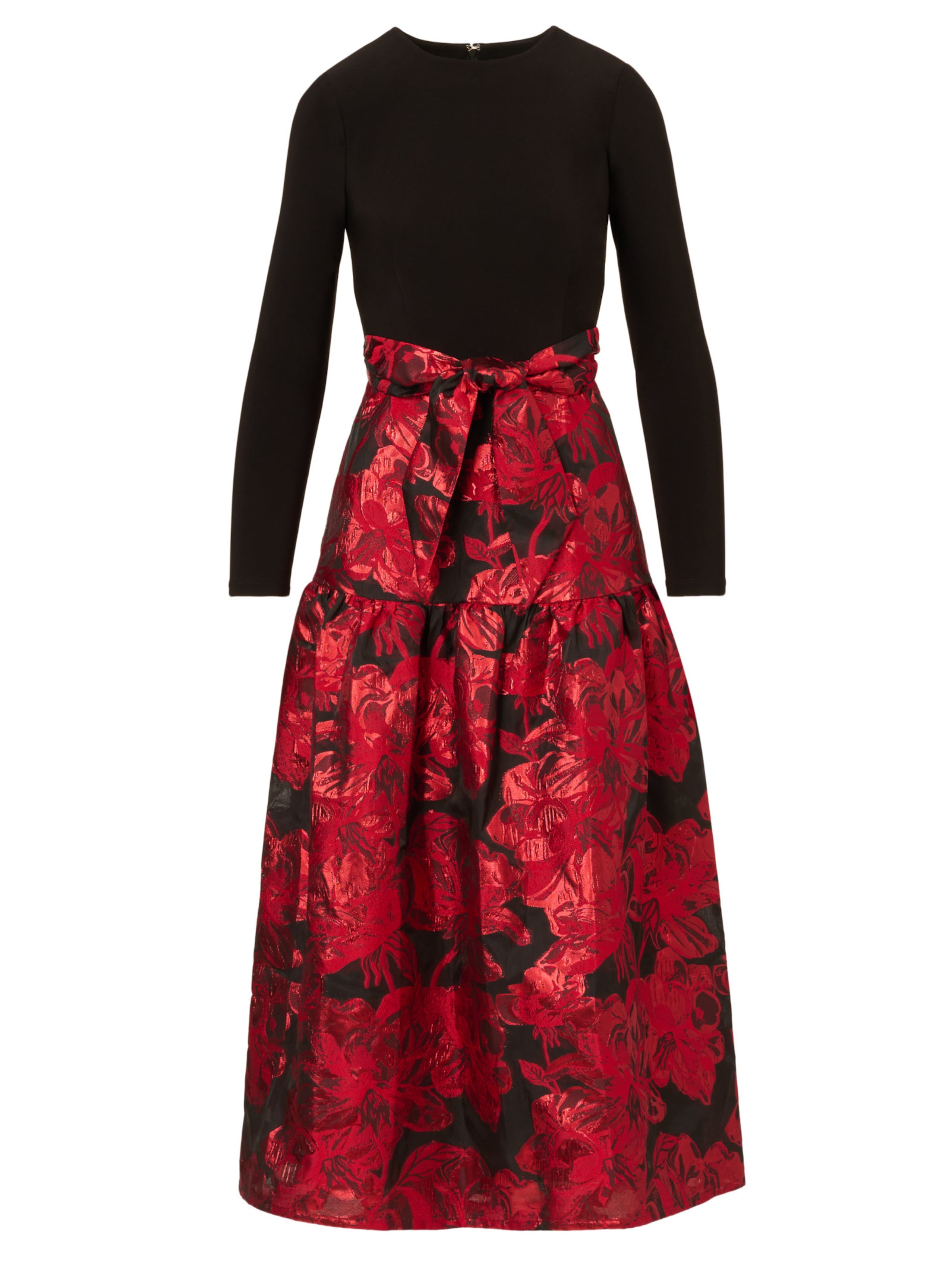 Adrianna Papell Cocktailjurk 'Combo Floral' in Rood: voorkant