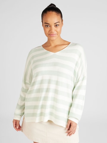 ONLY Carmakoma Sweater 'AMALIA' in Green: front