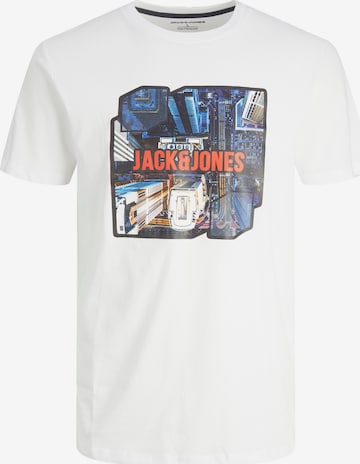 JACK & JONES Тениска 'Club' в бяло: отпред