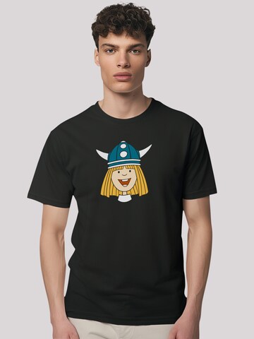 F4NT4STIC Shirt 'Wickie und die starken Männer' in Zwart: voorkant