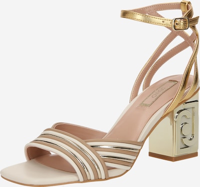 Liu Jo Strap sandal 'VIOLET 05' in Dark beige / Gold / White, Item view