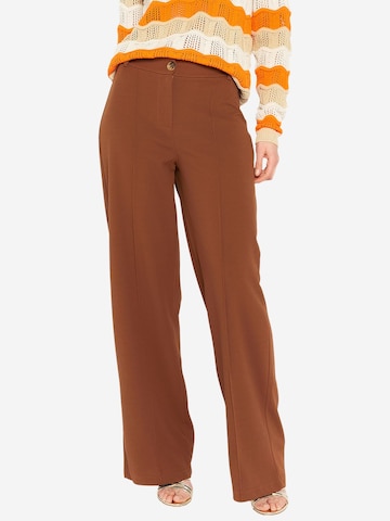 Wide Leg Pantalon LolaLiza en marron : devant