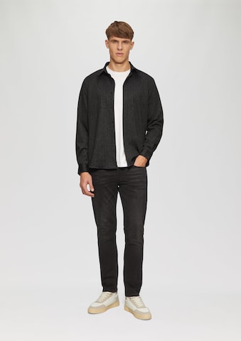 s.Oliver Regular fit Button Up Shirt in Black