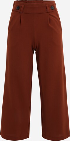 JDY Petite Pleat-front trousers 'GEGGO' in Brown: front