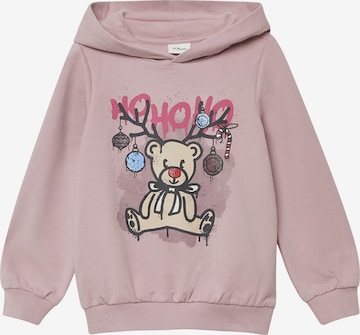 Sweat-shirt s.Oliver en rose : devant