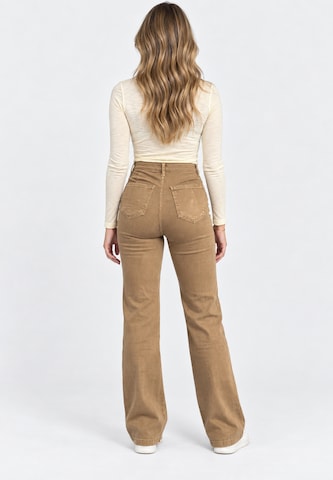Elara Wide leg Jeans in Grey
