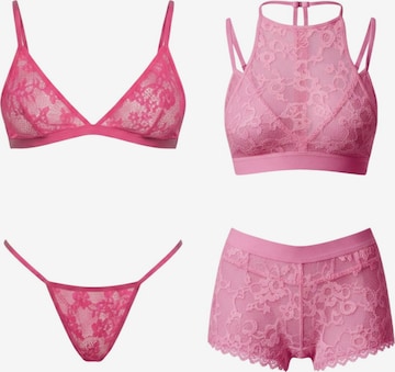 Ensemble de linge C&City en rose : devant