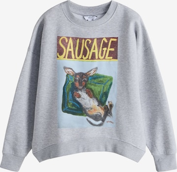 Next Collegepaita 'Frankie Thorpe Dackel' värissä harmaa: etupuoli