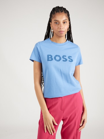 BOSS Orange Shirt 'Elogo 5' in Blauw: voorkant