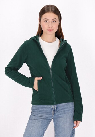 Veste en polaire swirly en vert : devant