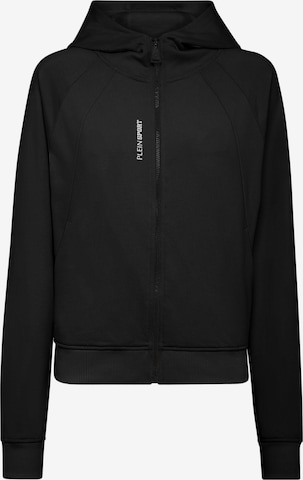 Plein Sport - Sudadera con cremallera en negro: frente