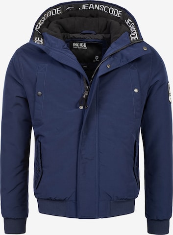 INDICODE JEANS Winterjacke 'Albany' in Blau: Vorderseite