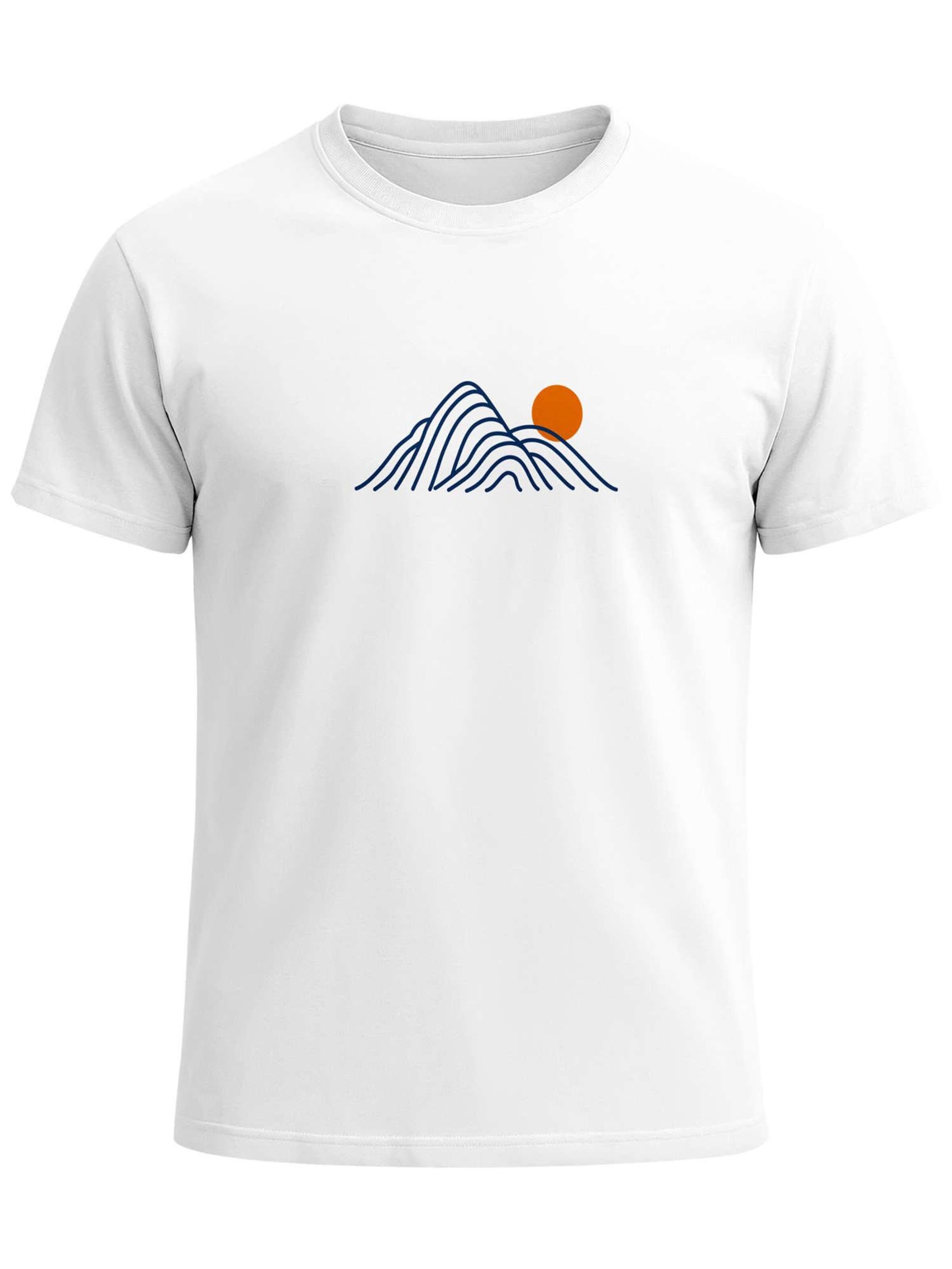 Neverless Shirt 'Lineart Berge' in White: front