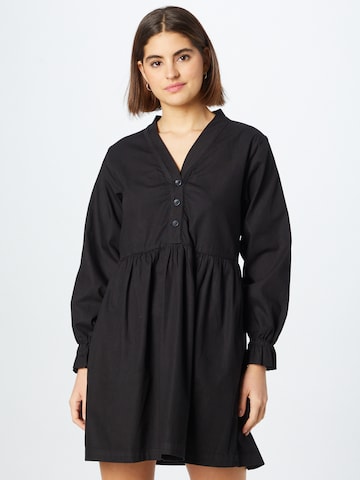 Robe-chemise Oasis en noir : devant