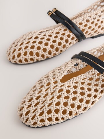 Next Ballet Flats with Strap 'Forever Comfort' in Beige