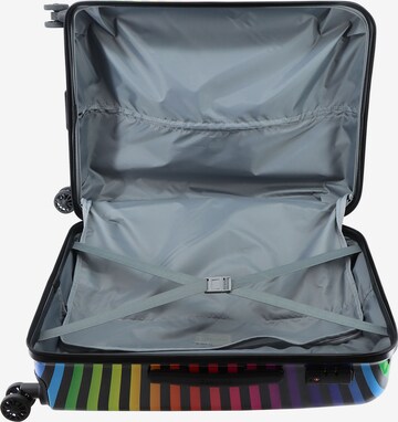 Saxoline Suitcase 'Color Strip' in Mixed colors