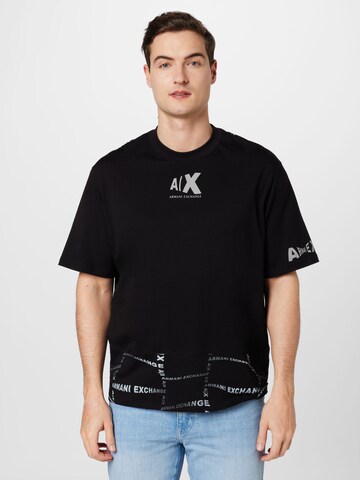 ARMANI EXCHANGE Shirt 'MAGLIA' in Black: front
