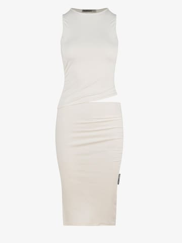 FEMSSY Jurk 'TALIA DRESS BROWN' in Wit: voorkant