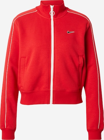 Nike Sportswear Zip-Up Hoodie in Red: front