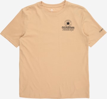 T-Shirt CONVERSE en beige : devant