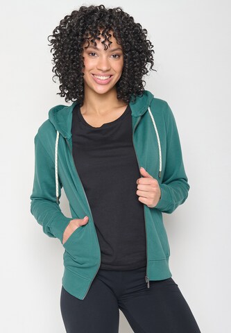 Veste de survêtement GREENBOMB en vert : devant